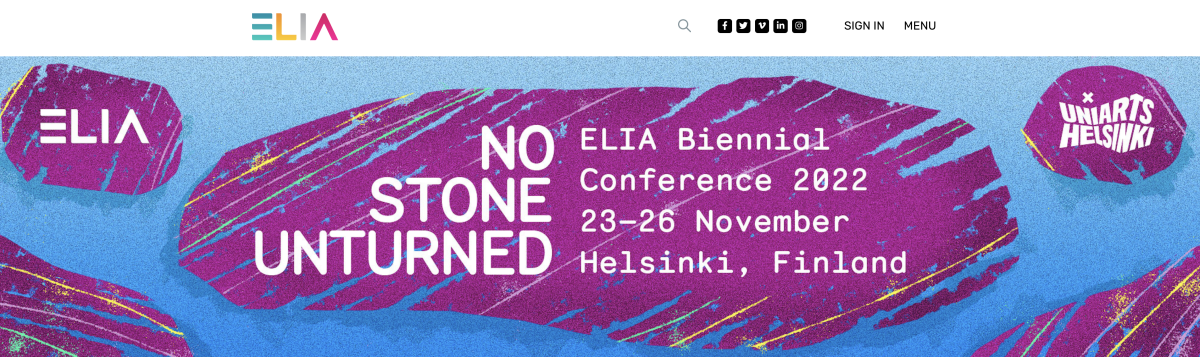 ELIA Biennial Conference 23 – 26 Nov 22